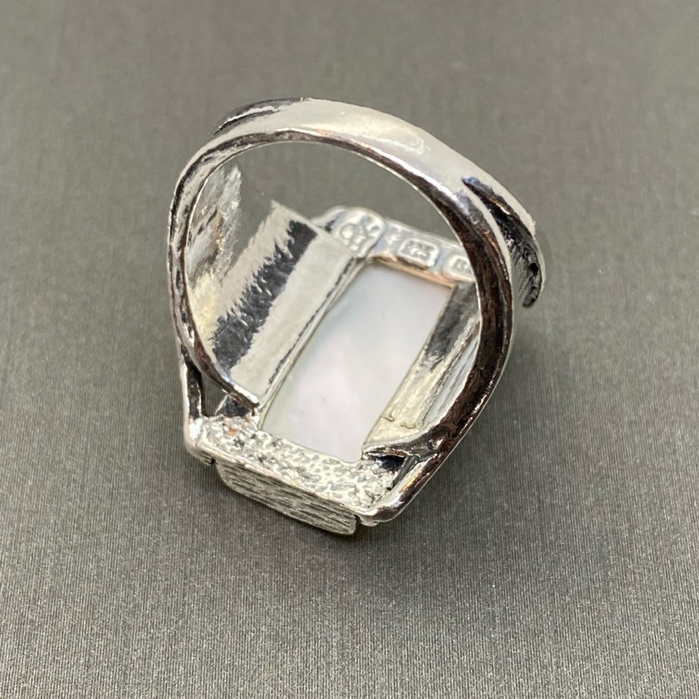 Grace & Heart G&H Ona Ring .925 Sterling Silver/Mother Of Pearl Size 6 GORGEOUS - Picture 9 of 11
